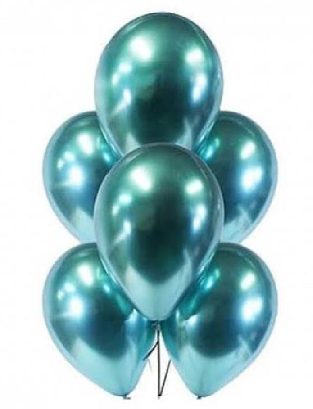 Chrome Green Mettalic Balloons-10pcs