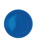 Dark Blue Plastic Cake Plates 7in-20Pcs