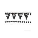 50th Birthday Pennant Banner -13 ft
