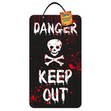 Danger Keep Out Halloween Wall Plaque