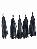 Black Paper Tassles-5pcs