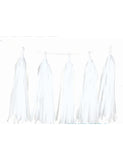 White Paper Tassles-5pcs
