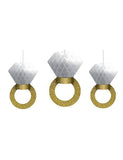 Bridal Shower Honeycomb Ring -3pcs