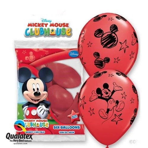Mickey Mouse Latex Balloons -6pcs