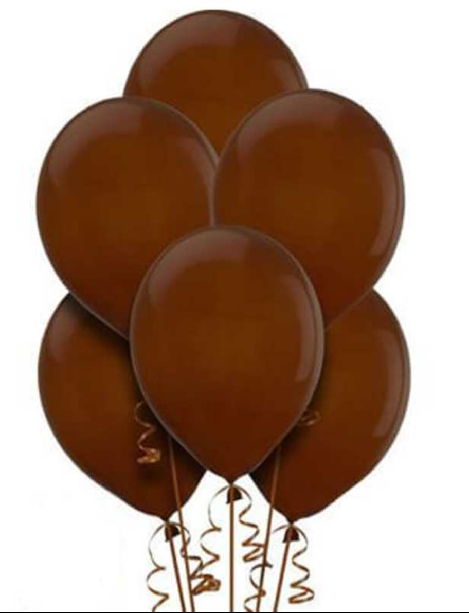 Dark Brown Latex Balloons -15pcs