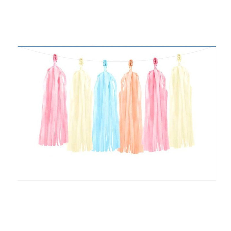 Assorted Colours Paper Tassle Garland