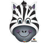 32″ Zebra Face Shape Foil Balloon