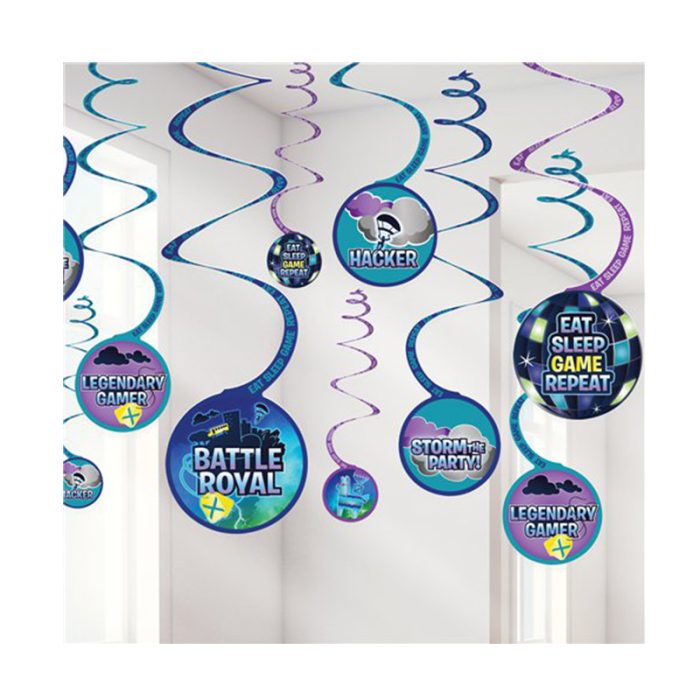 Battle Royal Swirl Decorations 6pcs