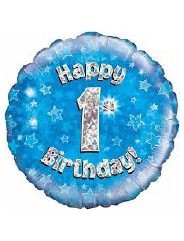 1st Birthday Boy Foil 18″ balloon