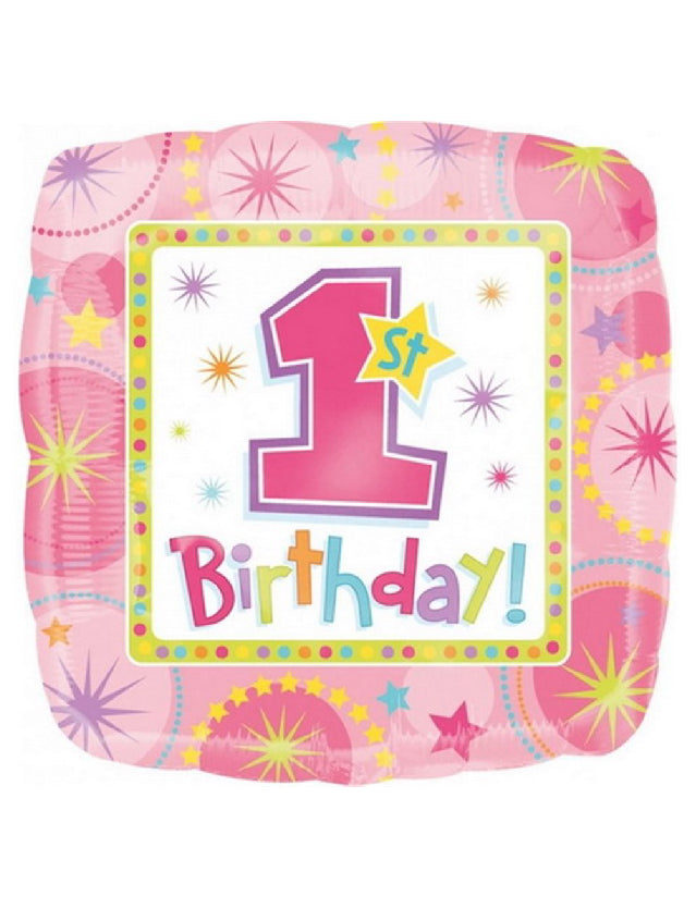 Sweet 1st Birthday Girl Foil 18″ Balloon
