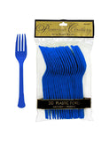 Dark Blue Heavy Weight Plastic Forks -20pcs