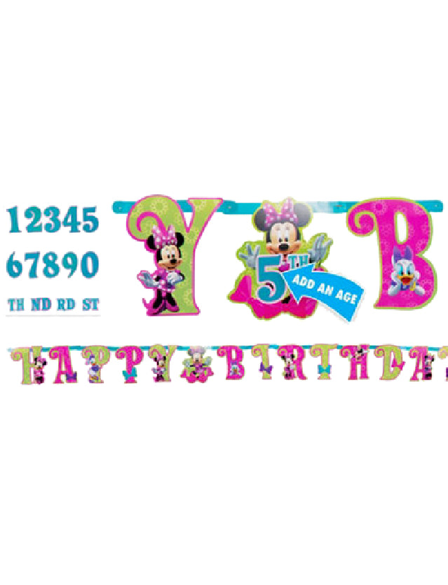Minnie Mouse Add an Age Banner-Over 10ft
