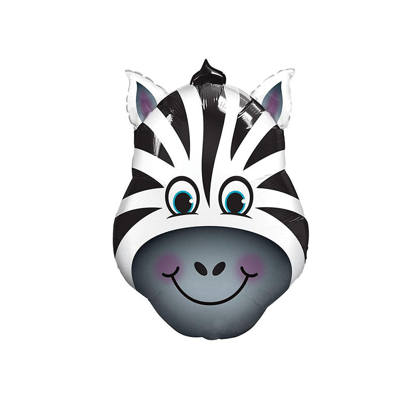 Zebra – Large Animal Head Face Foil Balloon 22″
