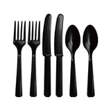 Black Reusable Cutlery – Assorted 24pk