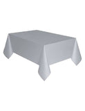 Silver Plastic Table Cover-Size 54″By 108″