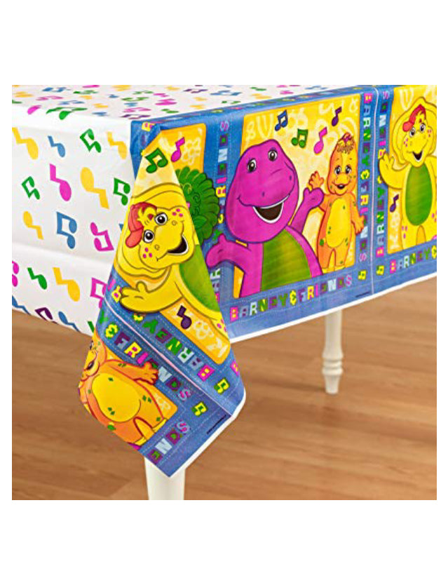 Barney Plastic Table Cover -54″ by 102″