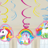 Unicorn Swirl Decorations -6 pcs