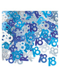 18th Birthday Blue & silver Confetti-0.25 oz