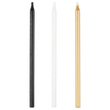 Birthday Candles, Gold, White and Black, 5 Inches, 20 Count