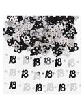 18th Birthday Black & Silver Confetti-0.25 oz