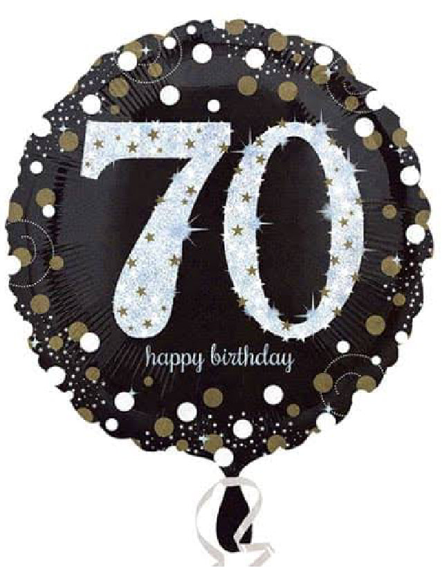 70th Birthday Sparkle 18″ Foil Balloon