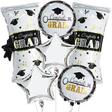 Graduation Foil Balloon Bouquet -5pcs