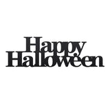 Black Happy Halloween Foam Glitter Sign Decoration Table Centrepiece 31cm