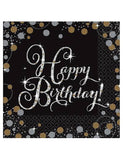 Happy Birthday Sparkle Lunch Napkins -16pcs