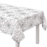 Rectangle Plastic Reusable Spider Web Table Cover
