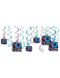 30th Birthday Sparkle Swirl Decorations -12pcs